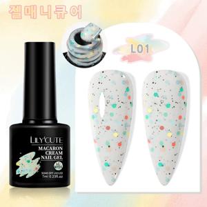 TEMU 마카롱 크림 네일젤 파스텔 컬러칩 글리터 젤폴리시 2종 세트