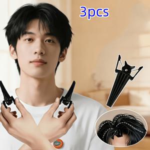 TEMU 3개입 높은 크라운 볼륨업 헤어 클립, 푹신한 블랙 높은 크라운 볼륨업 도구, 자연스러운 뿌리 볼륨업 헤어 패드, 앞머리 스타일링 클립, 스타일링 디자인 볼륨업 도구, 이발점, 결혼식, 사진 촬영 및 기타 행사에 적합, 푹신한 분위기 연출, 4계절 사용 가능