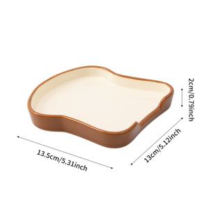TEMU 1개 스토브 세라믹 스푼 홀더, 토스트 모양 스푼 받침대, 주방 조리대 장식에 적합, 쿠킹 스푼 홀더, 스푼, 스푼, 삽 또는 집게용 조리 도구 랙, 주방 가제트, 스낵 접시로 사용 가능
