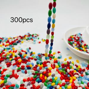 TEMU 비즈 내추럴 컬러 유리 씨드 비즈, 변색 방지, 100개 및 300개 사이즈 선택 가능, 팔찌 만들기용 DIY 공예용 비즈, 루즈 비즈 재료