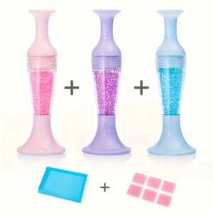 TEMU 트레이, 클레이, 다색 펜이 포함된 5D 페인팅 펜 10개 세트 — 올인원 DIY 공예, 네일 아트, 꽃병 스티커, 자수 도구 키트. 펜 부착, 스팽글 아트, 자수 제작에 적합. 취미가와 예술가를 위한 독점 세트