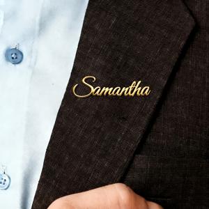 TEMU 1개 맞춤형 스테인리스 스틸 이름 브로치 | 맞춤 서명 라펠 핀, 정장, 스포츠 재킷에 적합, 남녀공용, 발렌타인데이, 생일, 아버지의 날 선물로 이상적