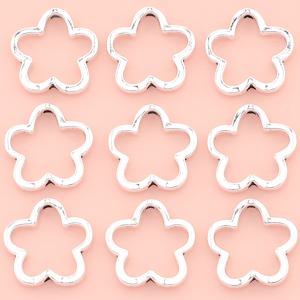 TEMU 스타 비즈 프레임 25개, 은빛 합금 액세서리, 스페이서 비즈, 스페이서, DIY 귀걸이 참, 팔찌 및 목걸이 액세서리, 핸드메이드 땋기 용품, 주얼리 액세서리, 비즈 프레임, 주얼리 필러 비즈 및 커넥터, 휴대폰 스트랩, 키체인, 의류 액세서리, 수공예품
