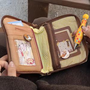 TEMU 귀여운 크림 푸딩 플러시 수납 가방, 귀여운 체리 자수 지퍼 ID/카드 케이스 가방, 부드럽고 컴팩트한 화장품 가방 동전 지갑, 아름다운 수납 가방으로, 화장품, 카드, 헤드폰 및 여행에 적합, 친구 및 가족을 위한 최고의 선물