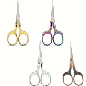 TEMU 빈티지 가위 세트, 4pcs 세트, 재봉, 자수 및 원단 절단에 적합, 가정용 및 차도에 완벽, 애완 동물 가위 및 수공구 포함