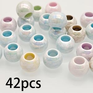 TEMU 42개 12mm 대구멍 원형 구슬, DIY 공예 재료, 의류 장식 액세서리, 수제 비즈 공예용품, DIY 구슬 공예, 주얼리 제작용품, 미술, 공예 및 재봉용품, 장식용 구슬, 목걸이, 팔찌, 귀걸이, 휴대폰 고리, 키체인, 가방 고리 및 기타 수제 액세서리용