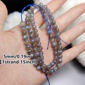 TEMU 1줄 6MM/8MM 천연 라브라도라이트 라운드 비즈 스펀지 비즈 스페이서 비즈 - 주얼리 팔찌 목걸이 추가