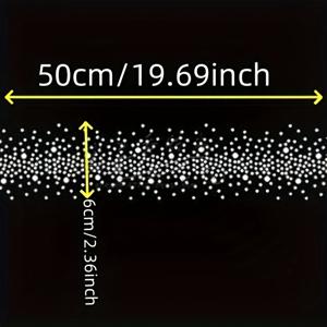 TEMU 2개/4개 50Cm*6Cm 멀티컬러 유리 보석, 도트 핫픽스 부착, 반짝이는 의류 패치, 코트, 스커트, 재킷, 쿠션, 레이스 스타일 글리터 수제 보조, 우아한 패션 스티커, 발레 드레스, 체조용