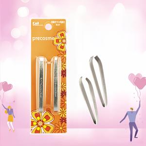 TEMU 2개입 KAI Beikirin 브랜드 스테인리스 스틸 눈썹 제모 세트 (일본산), 넓고 좁은 족집게로 눈썹 모양 정리, 비자석 고정식 고정도 눈썹 족집게, 제모 도구