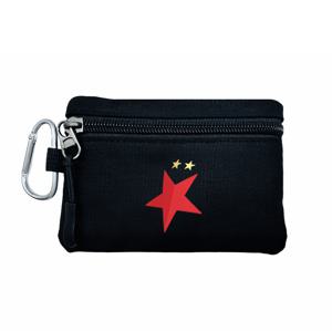 TEMU 1개 레드 스타 오각별 야외 동전지갑, 휴대용 가방, 등산 버클 키카드 수납, 남녀공용 동전지갑