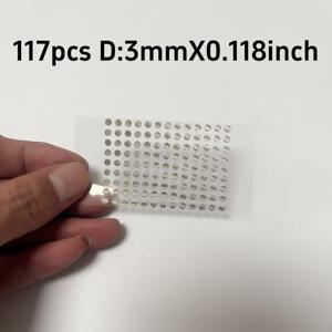 TEMU 78/117개 라운드 3mm 접착식 전도성 테이프 도트, 리모컨 및 키보드 수리용, 플라스틱, 전자 게임 콘솔 버튼 수리 호환, 절단 없이 수리 패치, Xbox 컨트롤러 PS4 도트형 전도성 수리 테이프