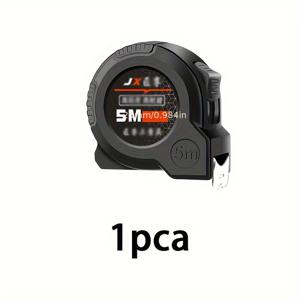 TEMU JX 고강도 블랙 형광 줄자 196.85인치 길이 자 19mm 폭, 산업용 가정 장식 줄자 풀 테이프 원형 테이프 줄자, 휴대용 수직 줄자