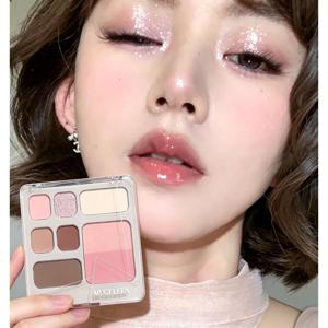 TEMU 섀도우팔레트 아이섀도우 블러셔 하이라이팅에 섀도우 팔레트, 선물, 화장품에 적합