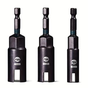 TEMU Facoow 윙 너트 드라이버 세트 3pcs, 파워 윙 너트 드라이버 비트 (9mm, 12mm, 15mm) 1/4인치 육각 생크 너트 드라이버, 윙 너트, 아이 볼트, 와이어 꼬임용 윙 너트 소켓