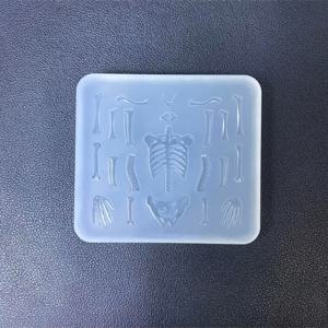 TEMU 3D 인간 해골 실리콘 몰드, 할로윈 스컬 아트 몰드, 가정 장식 및 해골 스탠드 공예용 DIY 석고 수지 캔들 만들기 몰드