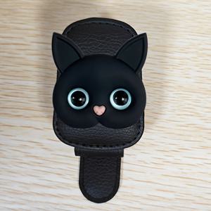TEMU 귀여운 3D 고양이 자동차 선바이저 클립 1개, 강력한 마그네틱 홀더가 있는 패셔너블한 패션 안경, 여성용 자동차 액세서리, 자동차 장식품, 안전한 마그네틱 고정, 스타일리시한 자동차 안경 클립