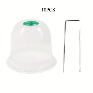 TEMU 10개/20개/30개 야채, 묘목, 꽃, 식물 보호용 보습 커버 - 두꺼운 둥근 묘목 보호대, 투명 식물 커버, 해충 차단 커버, 재사용 가능