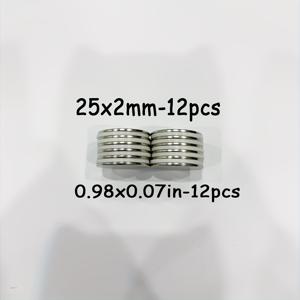 TEMU 자동차 부품, 무대 장비, 텐트 액세서리 및 사진 보관용 심리스 스티칭 금속 원형 자석 25x2mm