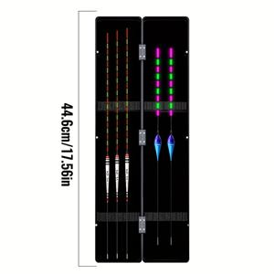 TEMU 5개 낚시 플로트 + 플로트 박스 1개, 야광 전자 플로트, 멀티 컬러, 플로트 테일, 물고기 무리를 방해하지 않는 수중 어두운 조명, 주간 플로트, 티라피아 낚시를 위해 특별히 설계됨, 종합 야생 낚시 키트, 배터리 없음