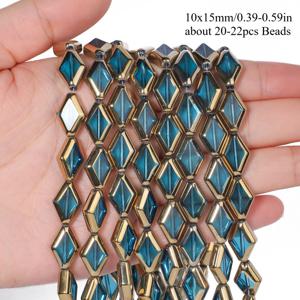 TEMU 10x15mm 로마스 체코 유리 구슬 - 주얼리 제작, DIY 우아한 팔찌, 목걸이, 귀걸이용 루즈 스페이서 비즈 - 멀티컬러 로마스 모양 & 반짝이는 비즈, 여성 공예 및 선물용