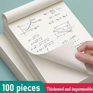 TEMU B5 특대형 무지 노트 100매, 찢어낼 수 있는 노트북, 초안, 드로잉북, 속기 노트, 학습, 사무실, 가정, 가족, 그림 등에 적합