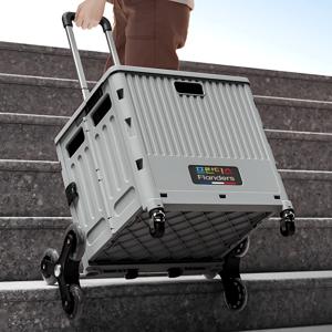 TEMU 휴대용 접이식 다용도 70L 대용량 캠핑 카트 (인라인 스케이트 바퀴 장착, 360° 부드러운 주행, 3가지 색상)