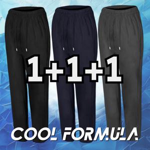 TEMU [1+1+1] MACCI (마찌) 남성 여름 아이스 바지 시원한 냉감 트레이닝 팬츠 링클프리 쿨 스판 냉장고 긴바지 쿨포뮬러 정품