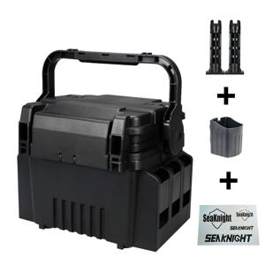 TEMU Seaknight 10L 낚시 장비 보관함 SK04 이중 레이어 넉넉한 하드 낚시 보관 상자 다용도 케이스 로드 지지대