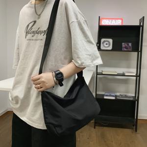 TEMU 남성용 크로스백, 1개 캔버스 숄더백, 대학생 스타일 일본식 다용도 크로스백