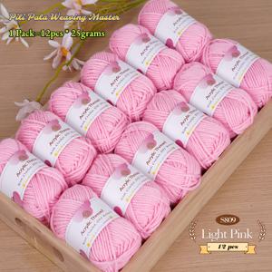 TEMU 아크릴 실 볼 12개 세트, 300.58oz, 부드럽고 편안한 다양한 색상, 4줄로 구성된 손뜨개용 DIY 크로셰 스웨터, 모자, 장갑 및 기타 수공예품용, 각 25g