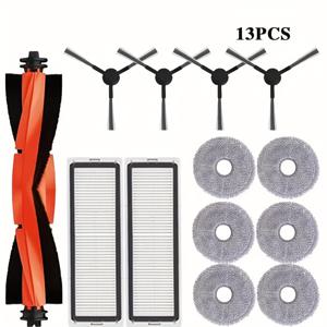 TEMU 샤오미 로봇 진공청소기 S10+/S20+/S10 플러스/B108GL/B105 부품 액세서리용 - 메인 사이드 브러시, HEPA 필터 및 모프 천 교체 - 비전동식, 배터리 없는 디자인
