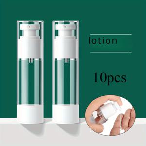 TEMU 투명 30ml 펌프 병 10개 세트, 여행용으로 이상적인 투명 플라스틱 용기, 세면용품용으로 디자인됨. 이 리필 가능 및 누출 방지 화장품 디스펜서는 파운데이션, 로션 및 샴푸에 적합합니다.