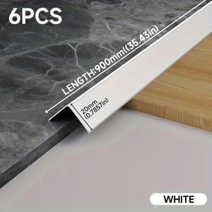 TEMU 6개입 20X20mm 메탈 코너 가드, 90cm L자형 벽 모듈 & 트림 (접착제 포함) - 벽 모서리, 계단, 타일 모서리, 문틀, 액자 & 캐비닛용 엣지 보호대 - 5가지 색상, 간편한 필 앤 스틱 설치, 집 개조용