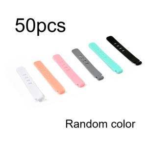 TEMU 50개 재사용 가능한 소프트 타이 케이블 타이 전용 케이블 보관 스트랩, 휴대폰 데이터 케이블 케이블 정리 - 높은 탄성 케이블 관리 스트랩, 헤드폰, USB 충전기 및 전자 제품에 적합, 내구성 있는 플라스틱 와이어 와인더