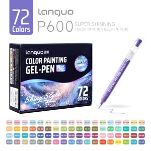 TEMU 72색 슈퍼 반짝이 컬러 페인팅 젤펜 선물 세트, 다기능 컬러 드로잉 펜, 미술 페인팅 & DIY 마킹 문구