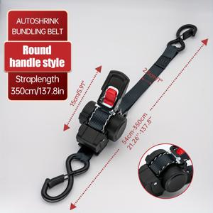 TEMU 부하 스트랩용 고강도 자동 자동 수납, 3.5M (138인치) 확장형 나일론 웨빙, 681KG 하중 용량, 조립 불필요, 노동력 절약 설계, 내구성 있는 금속 후크 포함 - 부하 고정 및 차량 견인에 적합 ()