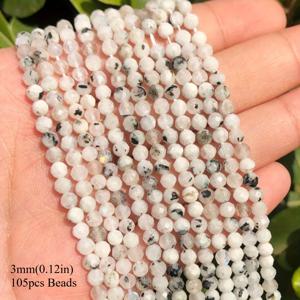 TEMU AA+ 등급 2/3/4mm 천연 스톡 블랙 스팟 문스톤 비즈 - 컷팅 루즈 스페이서 비즈, DIY 주얼리 만들기용, 팔찌·목걸이·귀걸이 소품, 남녀공용 선물, 크래프트 애호가를 위한 액세서리 제작 재료
