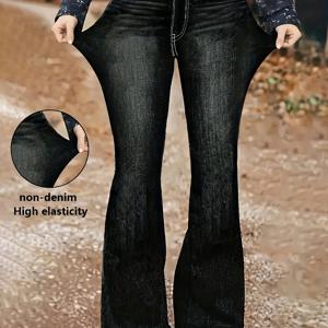 TEMU 프린팅 팬츠 - 데님 원단 아님 프린팅 레깅스 - 데님 원단 아님 데님 팬츠 데님 원단 아님