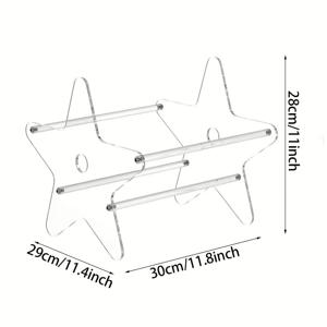 TEMU 1개 아크릴 비닐 레코드 보관 스탠드, CD, 레코드 및 스타 앨범용 분리형 보관 홀더, 테이블 공간 절약 정리 랙, 다용도 랙