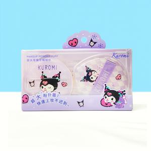 TEMU MINISO 산리오 캐릭터 오버사이즈 마시멜로우 소프트 쿠션 퍼프 (2개입 및 보관 케이스), 빠른 얼굴 커버를 위한 대형 사이즈, 산리오 테마 패턴 디테일, 메이크업 도구 컬렉션에 귀여운 분위기를 더하는 데 완벽 (2개입 및 보관 케이스)