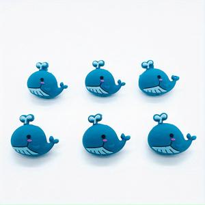 TEMU 6개 3D 루즈 스페이서 실리콘 비즈 고래 해양 동물 혼합 참 포컬 비즈 주얼리 코바늘 팔찌 비즈블링 펜 만들기 장식 비즈 바다 동물 고래 입술 수공예 액세서리