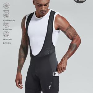 TEMU 1개 봄 여름 남성용 로드 사이클링 빕 쇼츠 4D 소프트 통기성 패드 고탄성 원단 라이딩 아웃도어 스포츠 빕 쇼츠