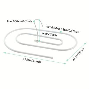 TEMU 1개 스테인리스 스틸 스파이럴 이불걸이 - 화이트 오벌 벽걸이 옷걸이 - 가정용 이불커버 및 시트걸이, 건조대