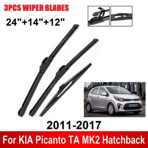 TEMU 기아 피카토 TA 2011-2017 및 기아 피카토 MK3 2018-2021용 앞뒤 와이퍼 블레이드 세트 키트, 윈드실드 & 창문 브러시