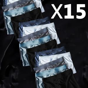 TEMU 남성용 아이스 섬유 드로즈 15개입, 아이스 섬유 원단, 시원하고 편안한 선택, 데일리 및 피트니스룩에 적합