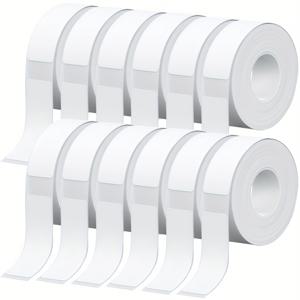 TEMU 160개/롤, 12 x 40 mm(12롤), 1920개 라벨 테이프 라벨 프린팅 스티커 라미네이트 라벨 용지. D30/P15/HP4 휴대용 라벨 프린터 호환. 가정/사무실/디스플레이 분류용