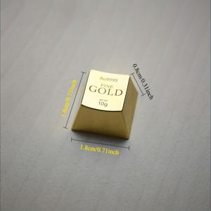 TEMU 참고: 금색이 아닙니다! 골든 브릭 스타일 아연 합금 키캡. 정교한 키캡 디자인. 재미있는 키보드 장식. 수집가에게 실용적이고 이상적입니다. 크로스 액스 메카니컬 키보드에 적합합니다. 친구, 커플 및 가족을 위한 완벽한 선물입니다.