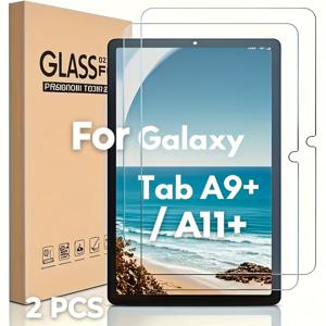 TEMU 2개입 고화질 액정 보호 필름, 삼성 Tab A9+ Plus 11인치 SM-X210 X215 X216에 적합 / 삼성 A11+용 강화 유리 액정 보호 필름 2개입, 높은 선명도, 스크래치 방지 및 간편한 설치 특징