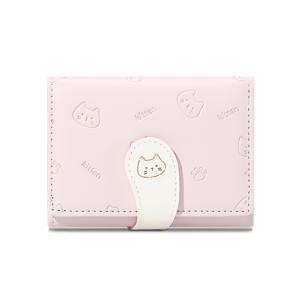 TEMU 창의적인 고양이 동전 지갑, 간편한 여성용 짧은 지갑 다기능 카드 홀더, 일본 스타일 고양이 지갑, 여성용 삼단 학생용 대용량 동전 지갑, 지갑 및 카드 홀더
