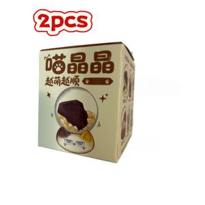 TEMU 수집용 피규어 - 7가지 디자인, 랜덤 2개 선택. 만화 귀여운 아기 고양이 결정체 수정 장식품. 새해 첫날 & 밸런타인데이 선물, 소녀들을 위한 정교한 생일 선물. 문화적이고 창의적인 귀여운 장식품
